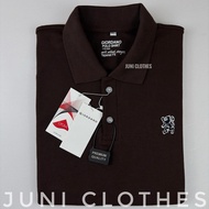 JUNE.21~Branded Brown Coffee Collar T-Shirt GI*RDAN0 HQ