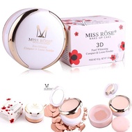 Miss Rose 3in1 Compact Powder /bedak compact, Face Powder.