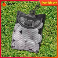 [Flourish] Golf Ball Bag Portable Small Ball Holder with Hook for Belt Ball Organizer Golf Ball Storage Bag Net Bag