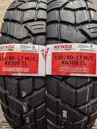 Paket KENDA K6309 110 80 17 dan 130 80 17 Ban luar Dual Sport semi trail Tubeless Motor Sport 150 KLX Supermoto FREE PENTIL ORIGINAL