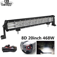 CO LIGHT 8D Led Bar 20Inch 468W 4X4 Led Worklight 12V 24V Spot Flood Led Light Bar for Auto Tractor Truck Lada Niva UAZ