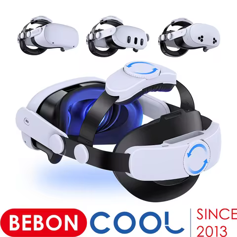 BEBONCOOL Head Strap for Meta Quest 3S/Quest 3/Quest 2 Adjustable Headset Strap forComfort&Reduce Pr