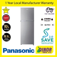 Panasonic 325L 2 Door Refrigerator NR-BL342PSMY InverterWide Fresh Case &amp; Ag Clean NRBL342PSMY Freezer Fridge Peti Sejuk