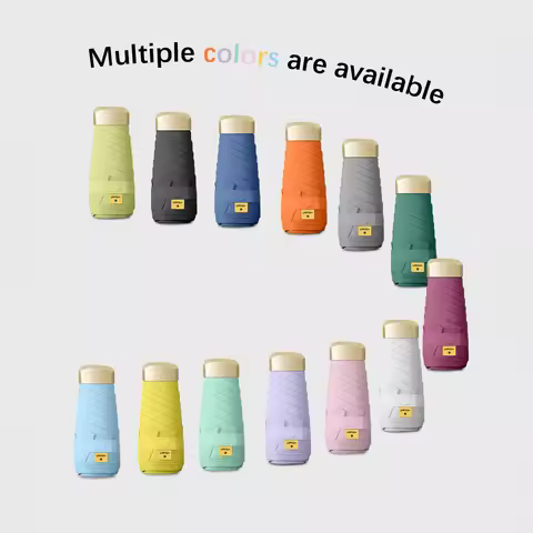 Mini sun umbrella, flat pocket umbrella, folding UPF50+ UV protection sun umbrella