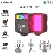 Ulanzi VL-49 VL49 RGB LED VL49 5500K LED Video Light Battery 2000mAh On Camera Vlog Photography Ligh