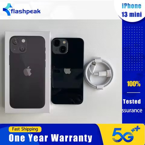 Original Apple iPhone 13 Mini 5G Mobile Phone NFC Face ID 4GB RAM 128/256/512GB ROM 5.4'' OLED Scree