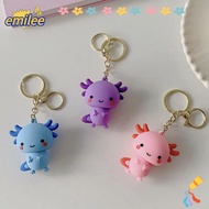 EMILEE Charm Key Chain, Lovely Axolotl for Pet Lovers Souvenirs PVC Pendant,  Pink Blue Fish Animal 