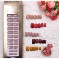 NAIL PRESS ON @ FAKE NAIL 24 PC SET + FREE NAIL ACCESSORIES