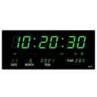 นาฬิกาดิจิตอล LED รุ่น 3615 Number Clock สำหรับแขวนติดผนัง ขนาด 36*15*3ซม. พร้อมหัวอแดปเตอร์และสาย U