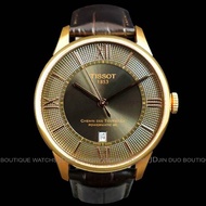金鐸精品~2483 TISSOT天梭Tourelles杜魯爾系列棕面玫瑰金色42mm自動上鍊男用腕錶