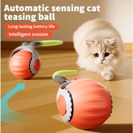 Interactive Electric Cat Toy Smart Rolling Ball Rechargeable Feather Cat Teaser Pet Toy Ball