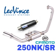 CF Moto NK250 250SR Exhaust Full System Manifold Silencer Box Piping Stainless Steel LeoVince Muffle
