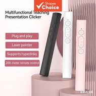Laser Presentation Pointer for PowerPoint PPT Clicker w/ USB/Type C Dual Head Receiver Wireless Rech