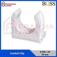 Electrical Conduit Pipe PVC Clip Clamps 20mm B 280/20boss