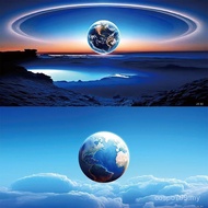 Fish Tank Background Sticker 3d New Style 6d Planet Series HD Picture Background Mural Aquarium Stic