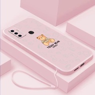 Tpu Teddy Bear Cub for Oppo A73 5G Oppo A53 2020 Oppo A3S Oppo A12E Oppo A15/A15S Oppo A15S straight edge mobile phone case