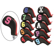 Kodaily 10x Golf Iron Covers 4 5 6 7 8 9 P A S X Glof Club Headcovers Hybrid Protect