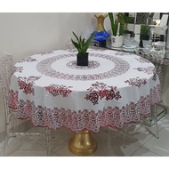 Alas Meja PVC Plated Bulat 180cm / Table Cloth for Round Dining Table 180cm READY STOCK  # lapik mej