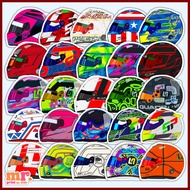 FORMULA ONE HELMET VOL 2 F1 DRIVERS WATERPROOF STICKER