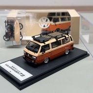 Ready Stock Mortal 1: 64 Volkswagen T3 with Travel Kit Bus Van Alloy Car Model