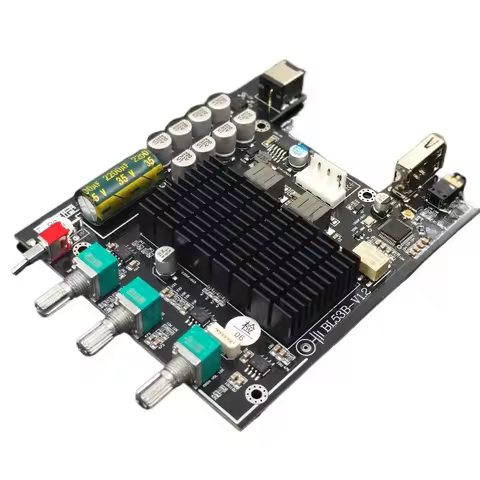 HIFI Class D TPA3221 Bluetooth 5.3 Stereo Power Amplifier Board 100W+100W USB Flash Drive Player Pow