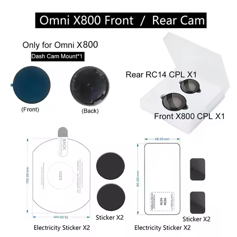 for 70mai Dash Cam 4K Omni X800 CPL Filter for 70mai Rear Cam CPL Filter for 70mai Omni X800 Mount S