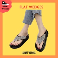 Korea Style Women Fashion Comfortable Sandal/Flat Wedges/Selipar Perempuan Selipar Wanita Cantik sel
