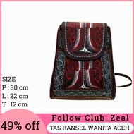 TAS SELEMPANG WANITA/ TAS WANITA MOTIF KHAS ACEH/ Tas Ransel Cewek