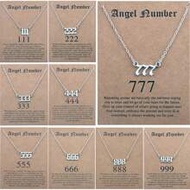 1pc Simple 111, 222, 333, 444, 555, 666, 777, 888, 999 Number Pendant Necklace For Men And Women's D