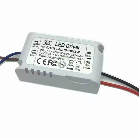 2pcsHigh quality 600mA 6-10x3W Isolated Led Driver 18W/19W/20W/21W/22W/23W/24W Power Supply AC 85V~2