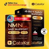 Cata-Kor NAD+ Supplement – NMN 500 mg | Quercetin | TMG | Resveratrol Complex – Supports Cellular En