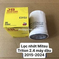 Mitsubishi Triton 2.4L diesel engine oil filter 2015-2024 JS Asakashi C312J |AW AW343979, MD301204, 