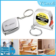 1M/2M Retractable Stainless Steel Pocket Measuring Ruler Electroplating Tape Ruler