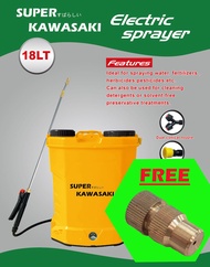 SUPER KAWASAKI Battery Knapsack Sprayer 18L BAKAL ROD Electric Sprayer Rechargeable Sprayer