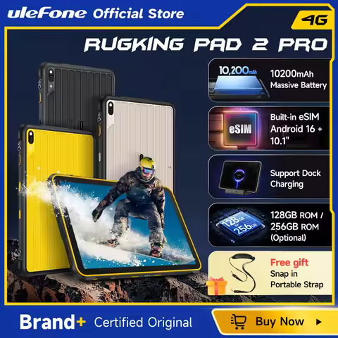 [Built-in eSIM] Ulefone RugKing Pad 2 Pro Rugged Tablet 10200mAh 10.1"Up to 16GB RAM,256GB ROM Andro
