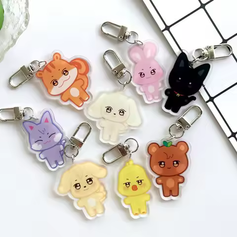 Fashion Cartoon Cartoon Keychain Acrylic Animal Key Chain Animal Keychain Key