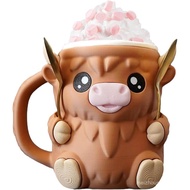 Highland Cow Ice Cream Pint Holder | Ice Cream Cup Holder | Insulated Icecream Stand Tub with Lid Ra