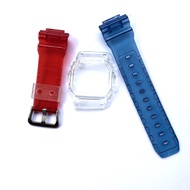 MERAH BNB STRAP BEZEL GSHOCK G SHOCK DW 5600 GW B5600 DW 5030 JELLY CLEAR WHITE RED TRANSPARENTbiru