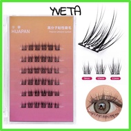 YVETA Individual Clusters Glue-free Lashes, Self Adhesive Press-on Self Adhesive Eyelashes, Handmade