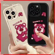 For Samsung casing A15 A12 A05s A14 A03 Farting strawberry bear A50s A04s A13 A51 A03s A52 A53 A54 A