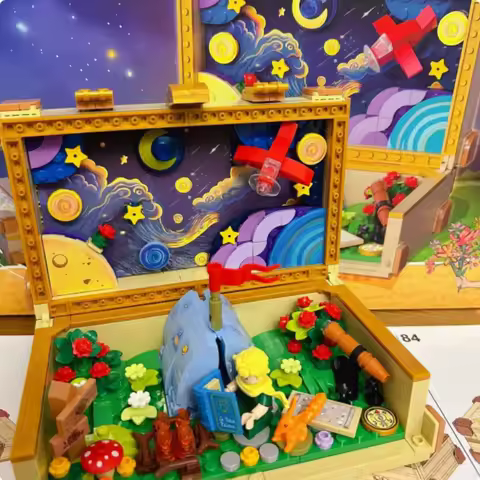 The Little Prince 80th Anniversary Classic Suitcase Building Blocks Puzzle Assembly Toys Children's 