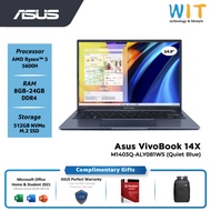 ASUS VIVOBOOK 14X M1403Q-ALY081WS / Ryzen 5-5600H / 8GB-24GB RAM / 512GB SSD / 14" WUXGA / Win 11 /Ms office /  2 Years