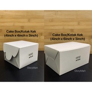 【READY STOCK】Papper Box Cake Box Kotak Kek 4X4 4X6 (10keping)