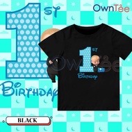 Boss Baby Birthday 01 Year Old Birthday T-shirt Baby Boy Birthday Short Sleeve Tshirt Girl Fashion U