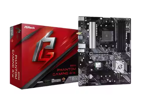 ASRock B550 Phantom Gaming 4/ac AM4 ATX AMD Motherboard