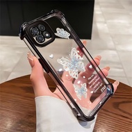 Case For Samsung A22 5G A22s 5G F42 5G Phone Butterfly Protective Cover Transparent Silicone Shockpr