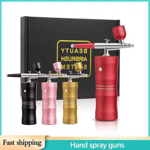 Oxygen Sprayer Mini Air Compressor Kit Air Brush Spray Gun Spray Gun Nail Art Tattoo Process Nano Fo