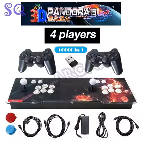 Pandora Saga EX2 3D WiFi Arcade Box 10000 in 1 Games Zero Delay 6/8 Buttons Joystick 2 Player PS2/PS