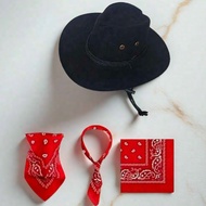 COWBOY HAT SET RANCH HAT ADULT COWBOY HAT/ WITH STRAP COWBOY HAT SET | UNISEX CAP ADULT COWBOY COSTU