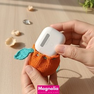 Knitted airpods case / tws earphone case pouch crochet handmade accessory casing